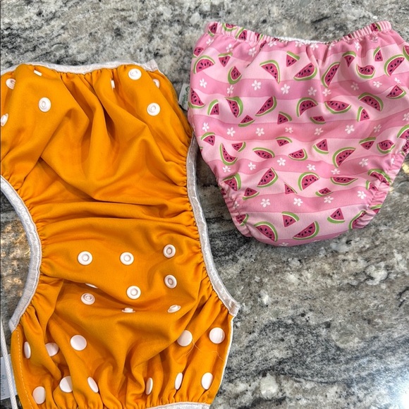 Green sprouts Diaper Cover Up Orange & Pink with Adjustable Snap Closures and 3T - Picture 5 of 5